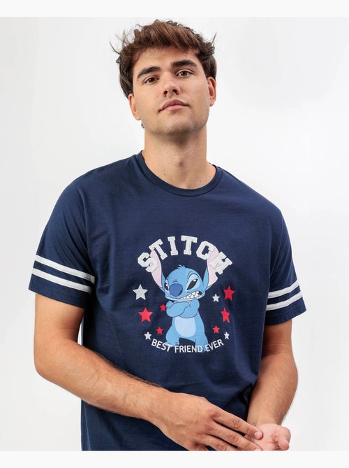 Pyjama à manches courtes Disney Stitch University pour homme - Kiabi Pyjama à manches courtes Disney Stitch University pour homme - Kiabi