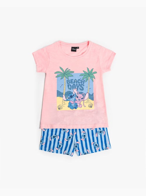 Pyjama à manches courtes DISNEY Stitch Waves pour filles - Kiabi