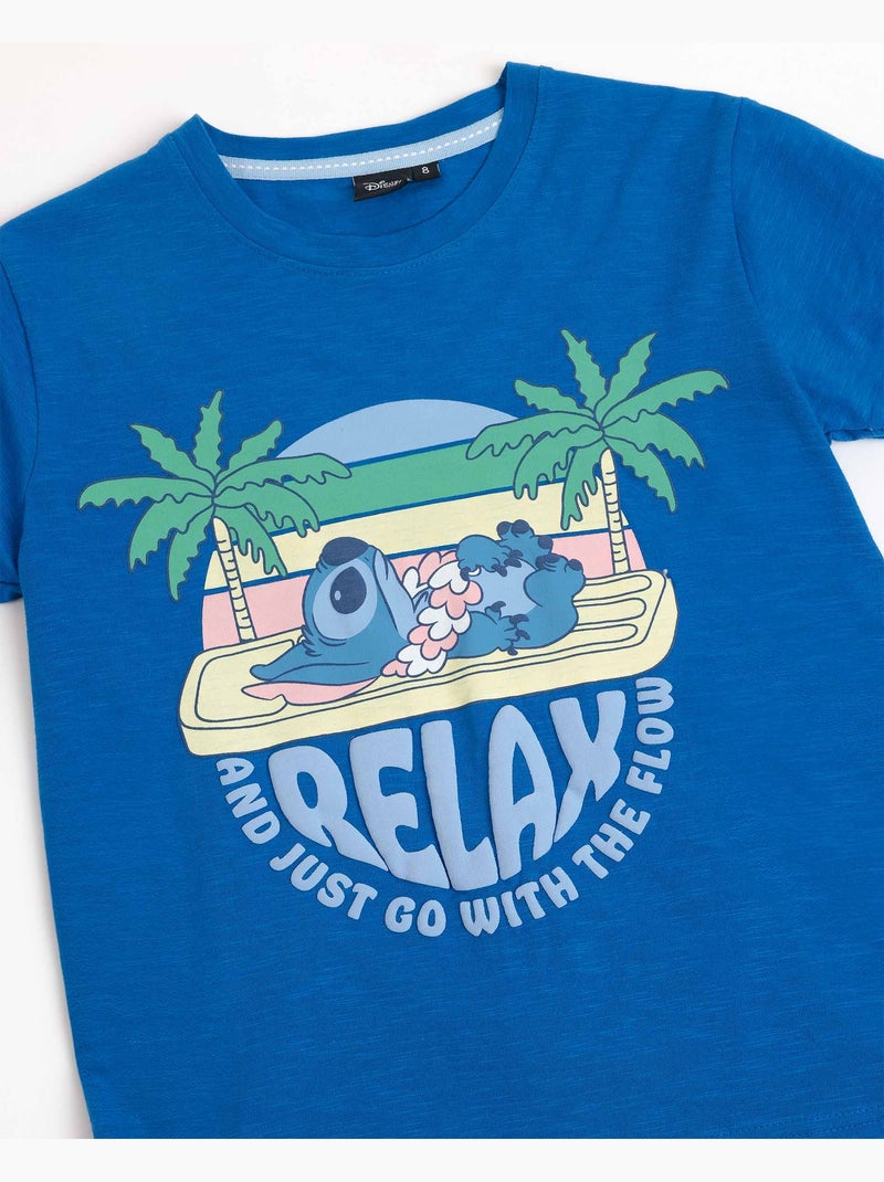 Pyjama à manches courtes DISNEY Stitch Waves pour garçon Bleu - Kiabi