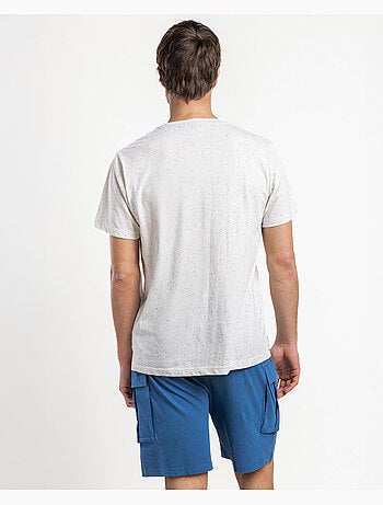Pyjama à manches courtes effilochées pour homme LOIS