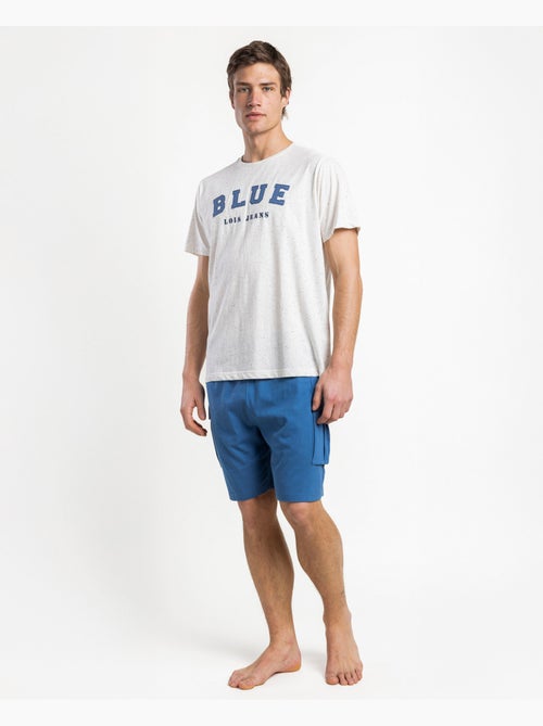 Pyjama à manches courtes effilochées pour homme LOIS - Kiabi Pyjama à manches courtes effilochées pour homme LOIS - Kiabi