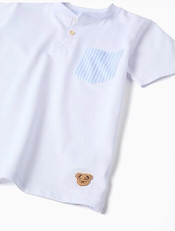 Pyjama à manches courtes en coton à rayures