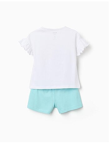 Pyjama à manches courtes en coton avec imprimé Hello Kitty