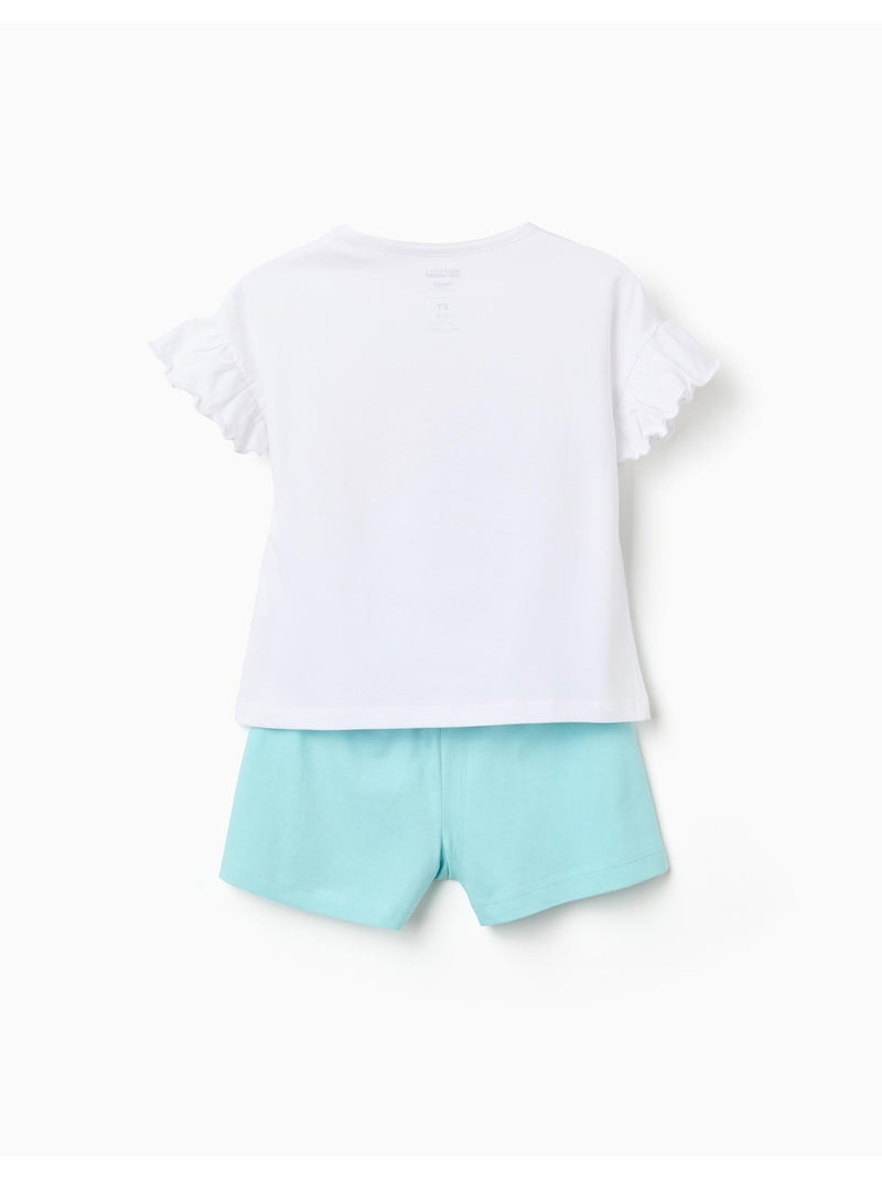 Pyjama à manches courtes en coton avec imprimé Hello Kitty Blanc - Kiabi
