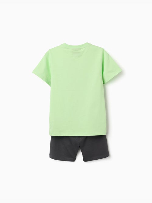 Pyjama à manches courtes en coton avec imprimé Minecraft - Kiabi