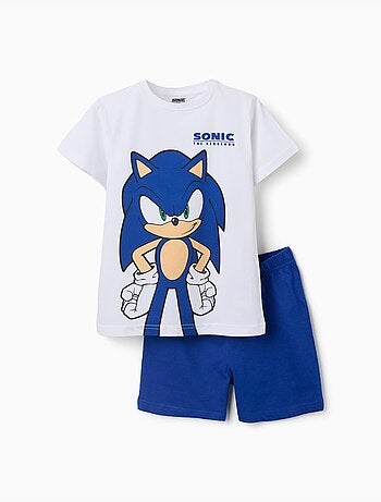 Pyjama à manches courtes en coton avec imprimé Sonic