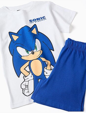 Pyjama à manches courtes en coton avec imprimé Sonic