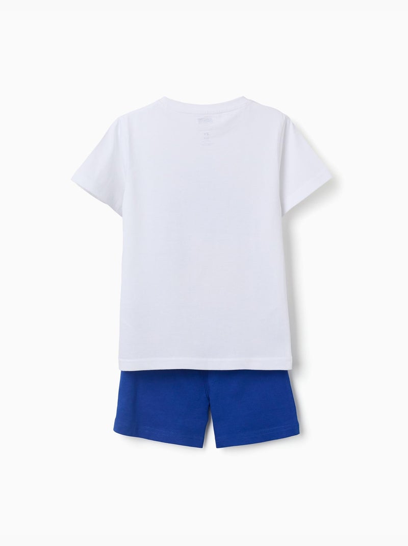 Pyjama à manches courtes en coton avec imprimé Sonic Blanc - Kiabi