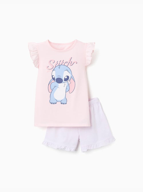 Pyjama à manches courtes en coton avec imprimé Stitch - Kiabi