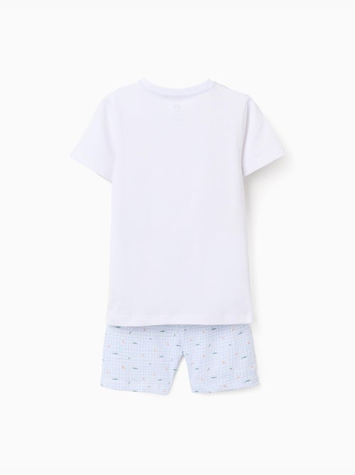 Pyjama à manches courtes en coton avec imprimés alligator - Kiabi Pyjama à manches courtes en coton avec imprimés alligator - Kiabi