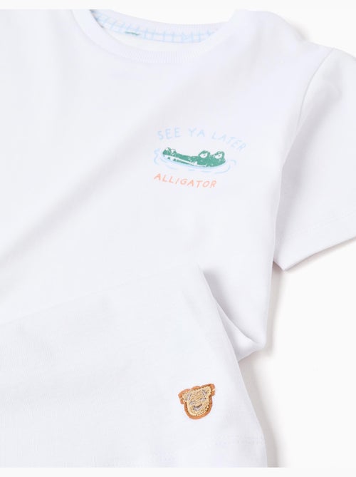 Pyjama à manches courtes en coton avec imprimés alligator - Kiabi Pyjama à manches courtes en coton avec imprimés alligator - Kiabi