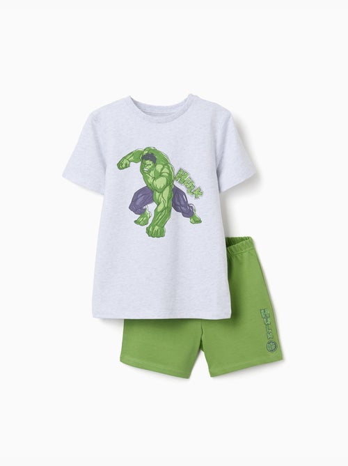 Pyjama à manches courtes en coton avec imprimés Hulk - Kiabi