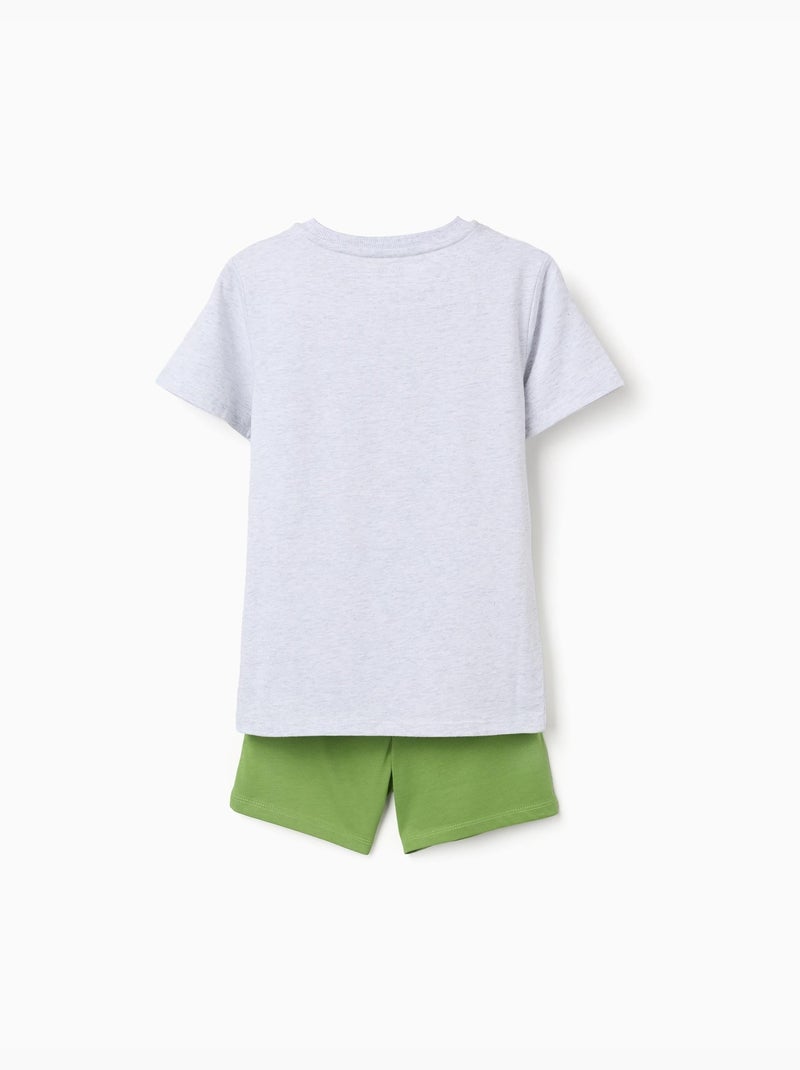 Pyjama à manches courtes en coton avec imprimés Hulk Gris clair - Kiabi