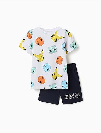 Pyjama à manches courtes en coton avec imprimés Pokémon
