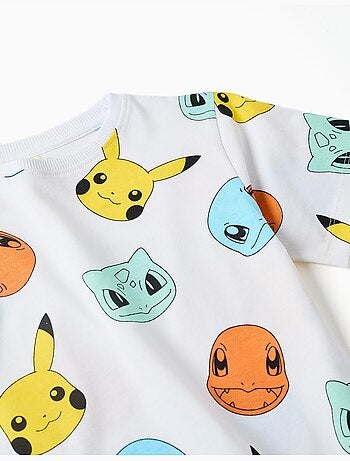Pyjama à manches courtes en coton avec imprimés Pokémon