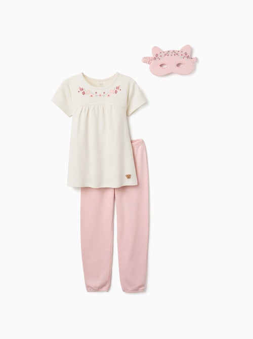 Pyjama à manches courtes en coton avec masque rembourré - Kiabi Pyjama à manches courtes en coton avec masque rembourré - Kiabi