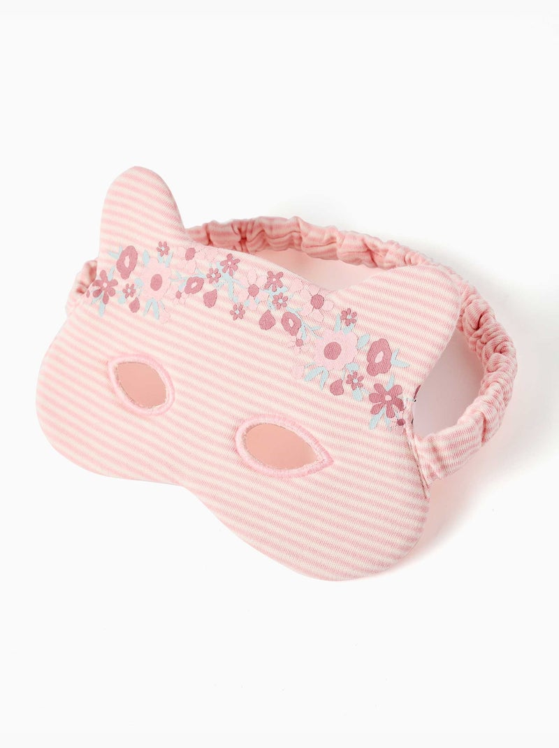 Pyjama à manches courtes en coton avec masque rembourré Blanc - Kiabi
