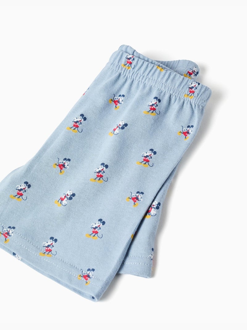 Pyjama à manches courtes en coton avec Mickey Blanc - Kiabi