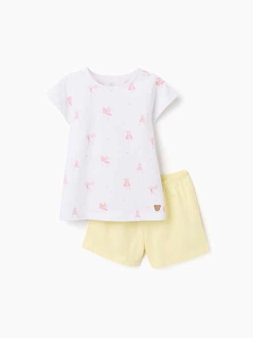 Pyjama à manches courtes en coton avec motif de super-héroïne - Kiabi