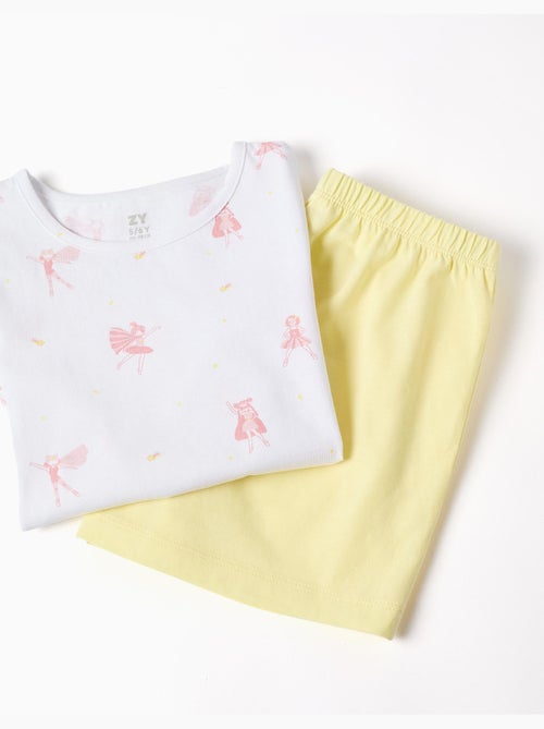 Pyjama à manches courtes en coton avec motif de super-héroïne - Kiabi