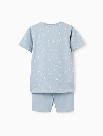Pyjama à manches courtes en coton avec motif éclair