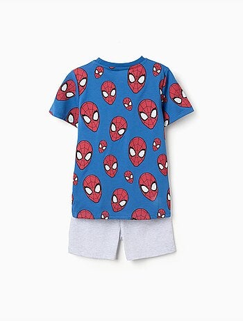 Pyjama à manches courtes en coton avec motif Spider-Man