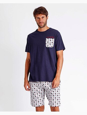 Pyjama à manches courtes en peluche pour homme ADMAS