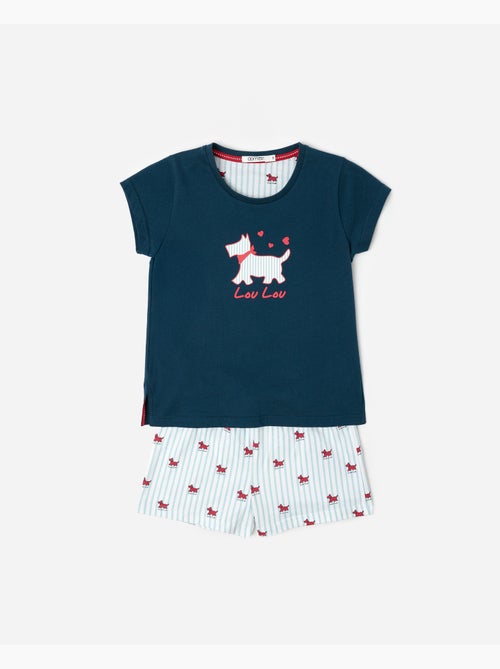 Pyjama à manches courtes et rayures Lou Lou d'ADMAS pour fille - Kiabi