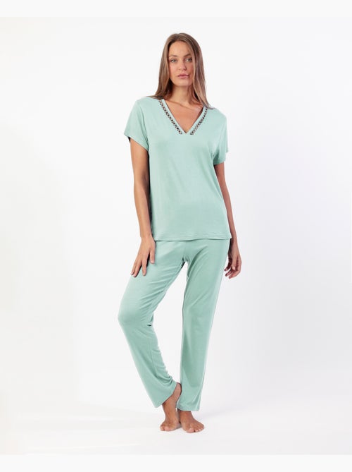 Pyjama à manches courtes Fresh Air pour femme ADMAS CLASSIC - Kiabi
