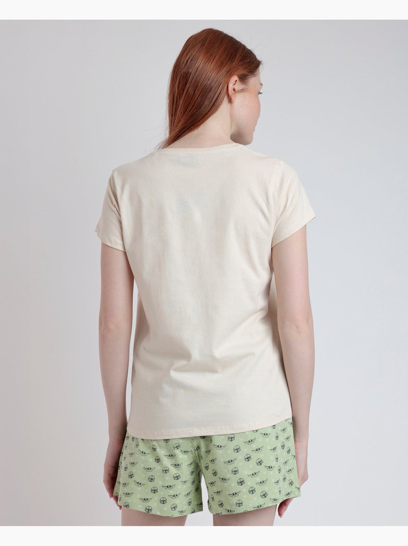 Pyjama à manches courtes Hello Friend pour femme STAR WARS Ecru - Kiabi