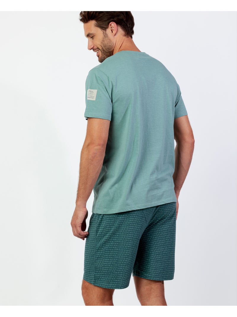 Pyjama à manches courtes Impact pour homme NEW PLAN Bleu - Kiabi
