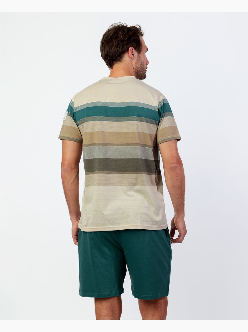 Pyjama à manches courtes Impact pour homme NEW PLAN Camel - Kiabi