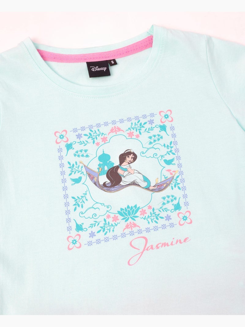 Pyjama à manches courtes Jasmine pour fille DISNEY Bleu aqua - Kiabi