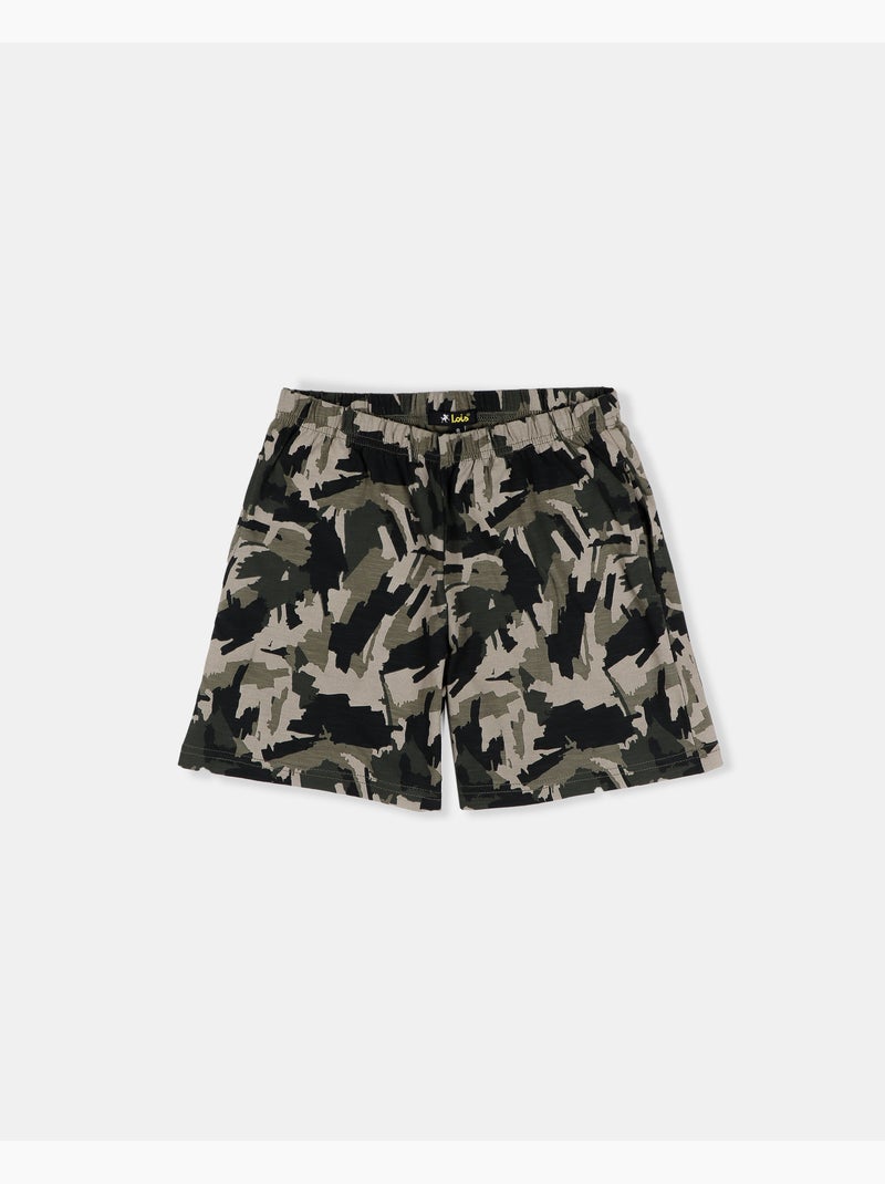 Pyjama à manches courtes LOIS Brush pour garçon Kaki - Kiabi