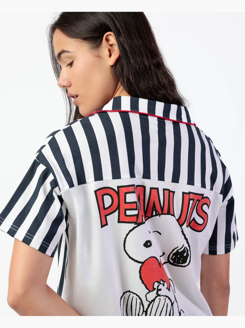 Pyjama à manches courtes Love Sailor pour femme de PEANUTS Bleu marine - Kiabi
