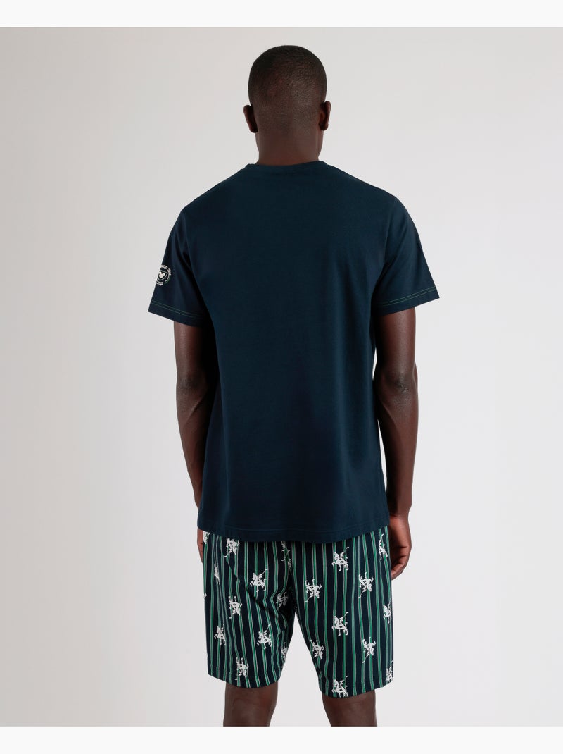 Pyjama à manches courtes Mickey Social Club pour homme de Disney Bleu marine - Kiabi