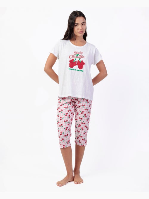 Pyjama à manches courtes Minnie Cherry pour femme de Disney - Kiabi Pyjama à manches courtes Minnie Cherry pour femme de Disney - Kiabi