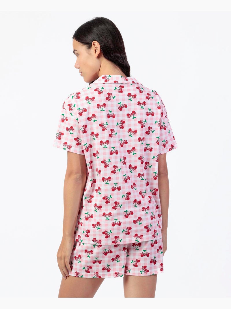 Pyjama à manches courtes Minnie Cherry pour femme de Disney Rose - Kiabi