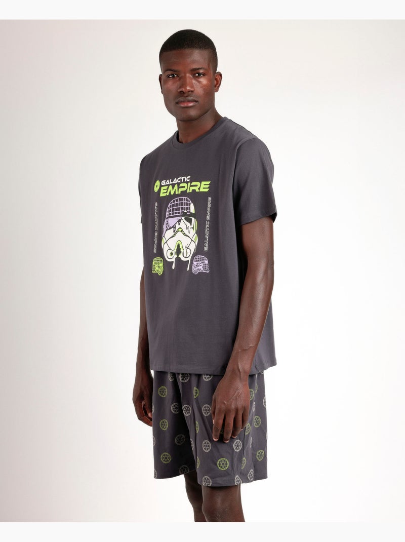 Pyjama à manches courtes néon pour homme STAR WARS Galactic Empire Gris foncé - Kiabi