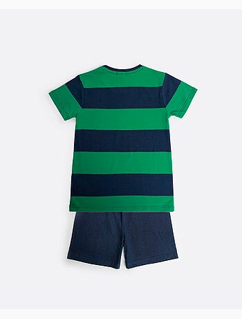 Pyjama à manches courtes Paddington pour garçon Motif pattes de rugby