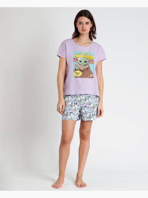 Pyjama à manches courtes pastel Grogu pour femme STAR WARS - Kiabi Pyjama à manches courtes pastel Grogu pour femme STAR WARS - Kiabi