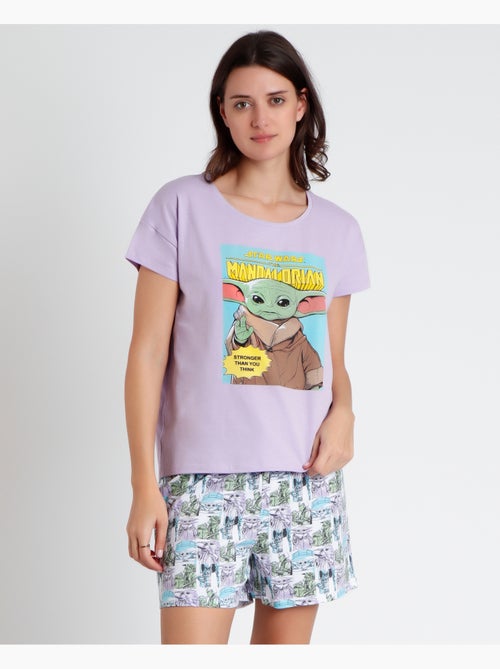 Pyjama à manches courtes pastel Grogu pour femme STAR WARS - Kiabi Pyjama à manches courtes pastel Grogu pour femme STAR WARS - Kiabi