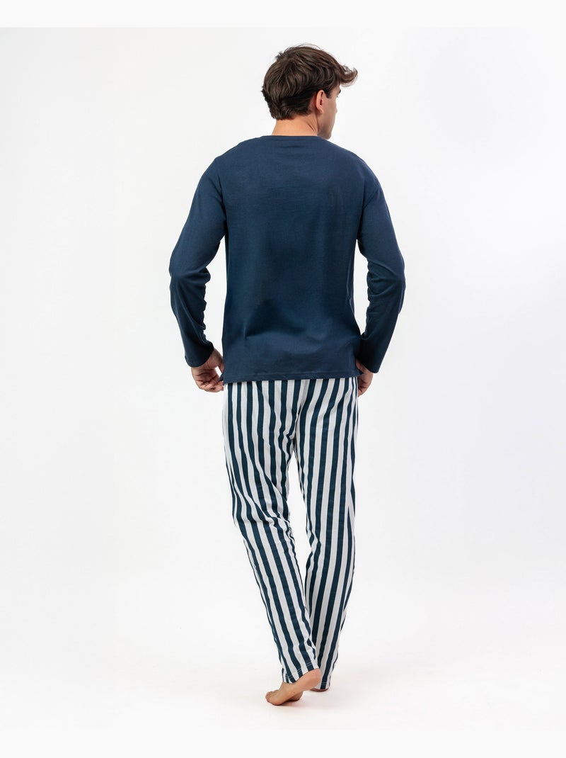 Pyjama à manches courtes PEANUTS Love Sailor pour homme Bleu marine - Kiabi