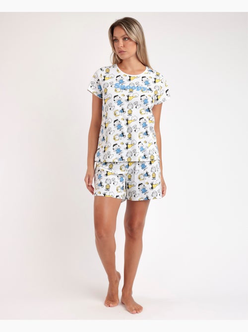 Pyjama à manches courtes PEANUTS Party Friends pour femme - Kiabi Pyjama à manches courtes PEANUTS Party Friends pour femme - Kiabi