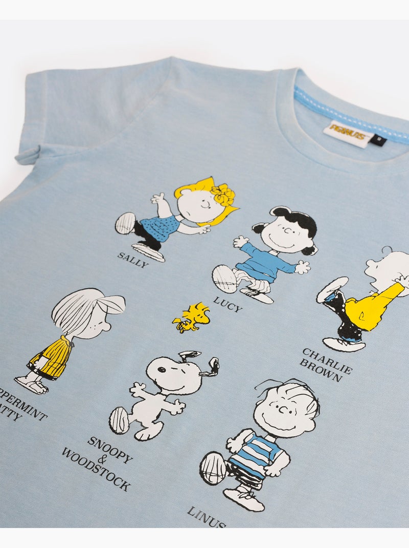 Pyjama à manches courtes PEANUTS Party Friends pour garçons Bleu - Kiabi