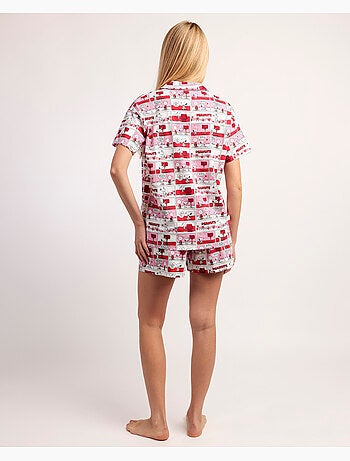 Pyjama à manches courtes PEANUTS pour femme, motif Love Valentines