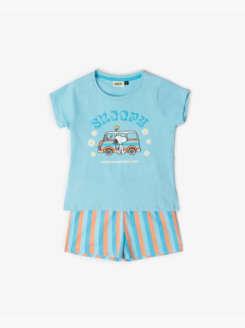 Pyjama à manches courtes PEANUTS Snoopy Van pour fille - Kiabi
