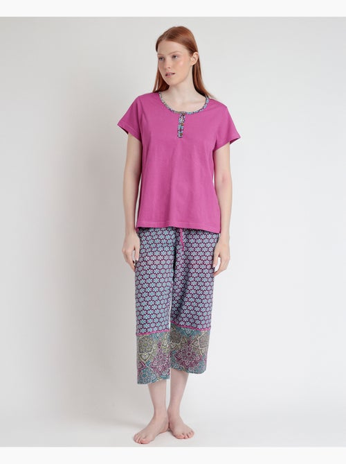 Pyjama à manches courtes pour femme ADMAS à motif mandala - Kiabi Pyjama à manches courtes pour femme ADMAS à motif mandala - Kiabi