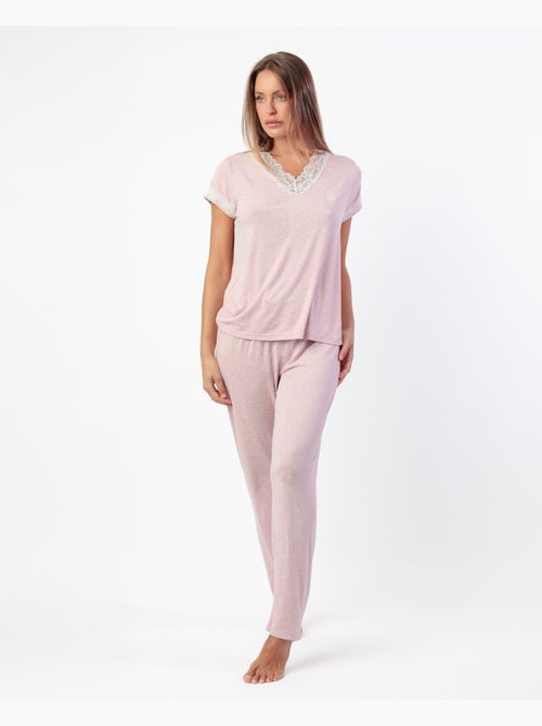 Pyjama à manches courtes pour femme ADMAS CLASSIC Hearts - Kiabi