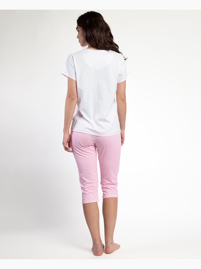 Pyjama à manches courtes pour femme BARBIE She Just Shines Rose - Kiabi